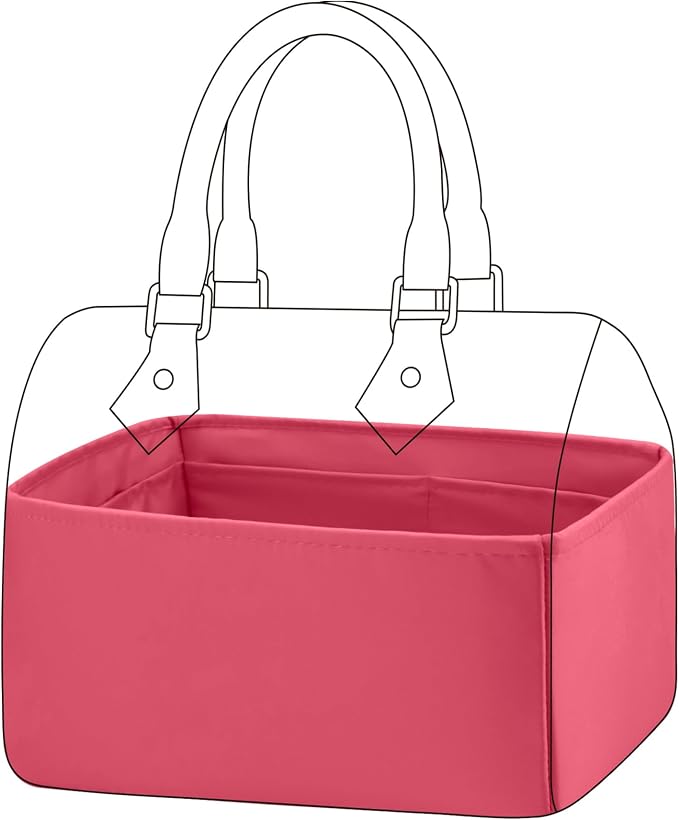 DGAZ Silk Purse Organizer Insert Fits LV Speedy 16/20/25/30/35/40/45 bags，Silky Smooth Bag Organizer，Luxury Handbag & Tote Shaper(Rose lipstick,SP35) by DGAZ
