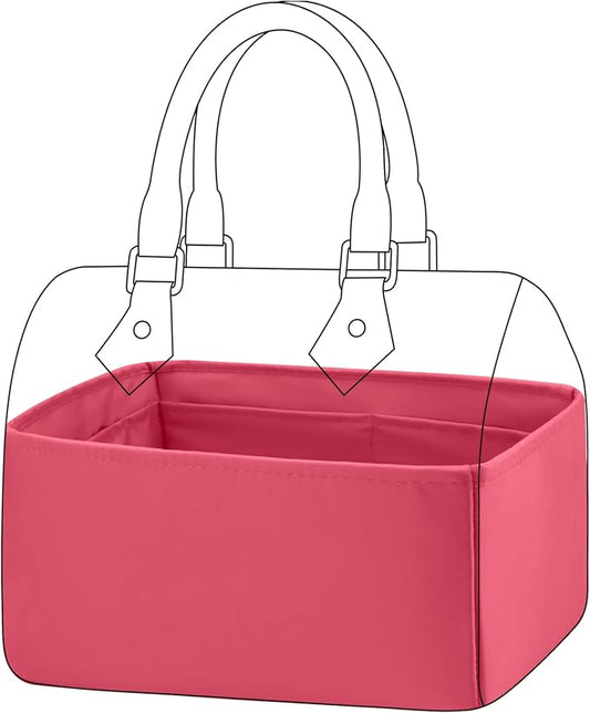 DGAZ Silk Purse Organizer Insert Fits LV Speedy 16/20/25/30/35/40/45 bags，Silky Smooth Bag Organizer，Luxury Handbag & Tote Shaper(Rose lipstick,SP35) by DGAZ