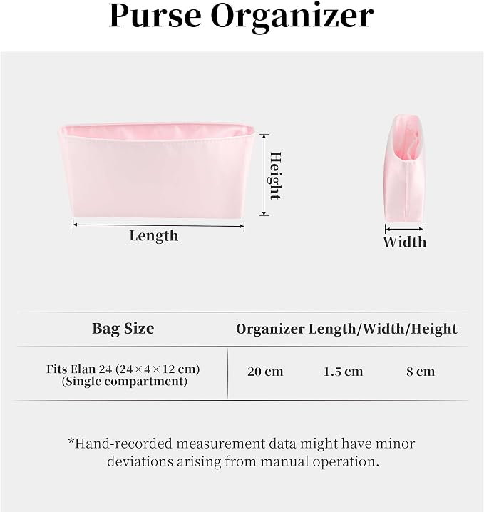 Satin Purse Organizer Insert for Constance Elan, Pink | Tailored Fit, Multiple Pockets, Lightweight Satin, Purse Essentials, Ideal for Travel, Shopping, and Daily Use - Image 8