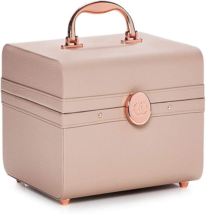 Caboodles Life & Style Small Train Case, Makeup Cosmetic Case Organizer Small Train Case,Cream White - Image 2