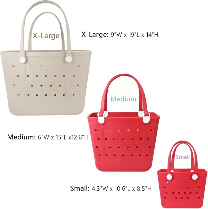 Lightweight Extra large Rubber Beach Bag Small mini Tote Bag for Gym Waterproof medium Open Handbag for Pool Sports - Image 5