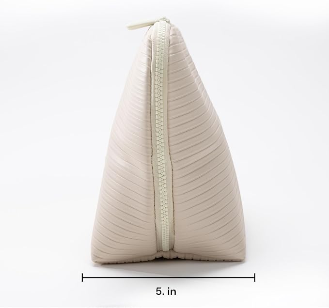 THE VERTI-Vertical Waterproof Makeup & Toiletry Bag | 23-Pocket Organizer with Upright, Fold-Down Design for Skincare, Toiletries & Essentials (Shell) - Image 6