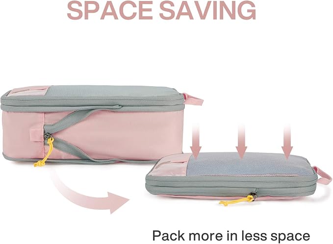 BAGSMART 6 Set /4 Set/2 Set Compression Packing Cubes for Travel, Lightweight Luggage Organizer Bags, Durable Space Saver Bags Travel Essentials - Image 4