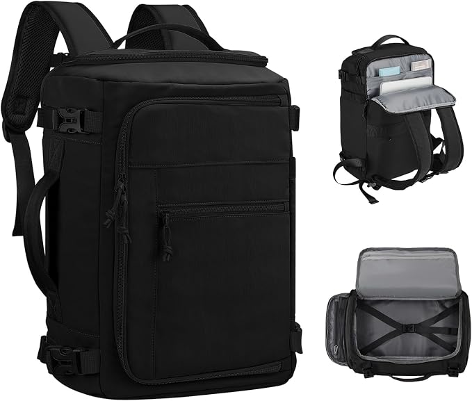 Carry On Travel Backpack Flight Approved Laptop Backpack for Women Men | Personal Item Travel Bag, Casual Weekender Daypack with Wet Pocket for Business, Hiking by TIDALFLASH