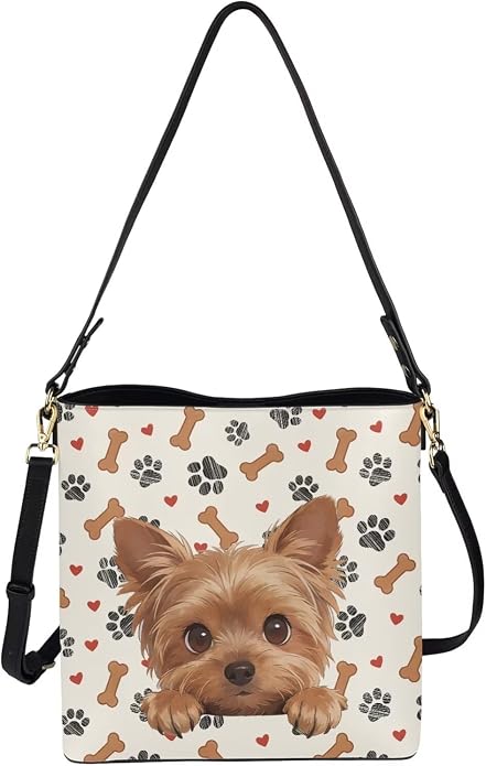 HUGS IDEA Boho Bags for Women Leather Handbag Shoulder Bucket Crossbody Purse - Image 5