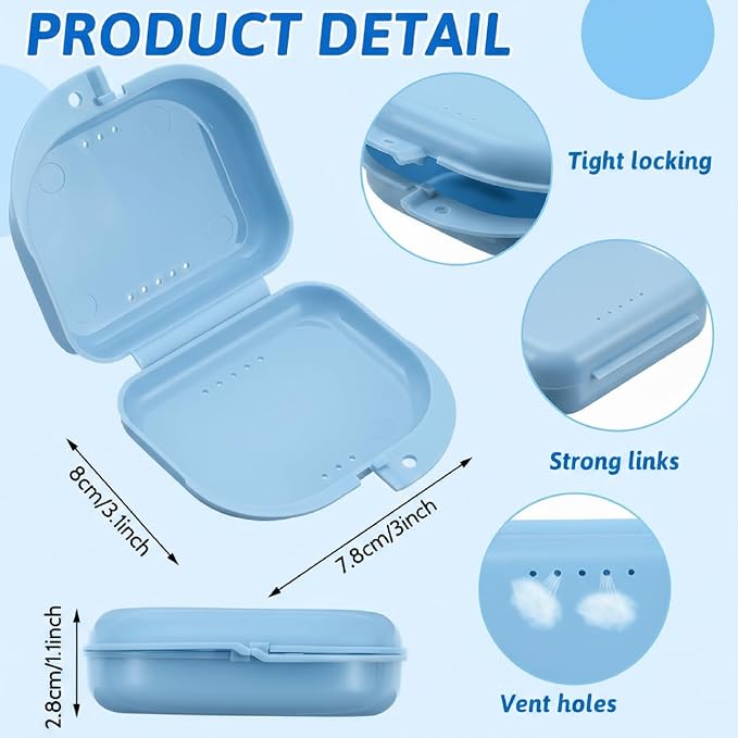 Sherr Dental Retainer Case with Holes,120 Pcs,12 Pastel Colors - Image 2