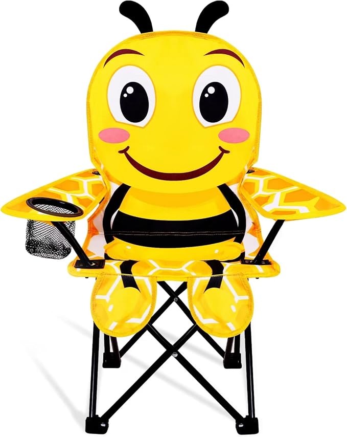 KABOER Kids Outdoor Folding Camping Chair with Cup Holder Carrying Bag | Portable Camping Chair for Beach Picnic Camping Travel Lawn Ages 3-10 by KABOER