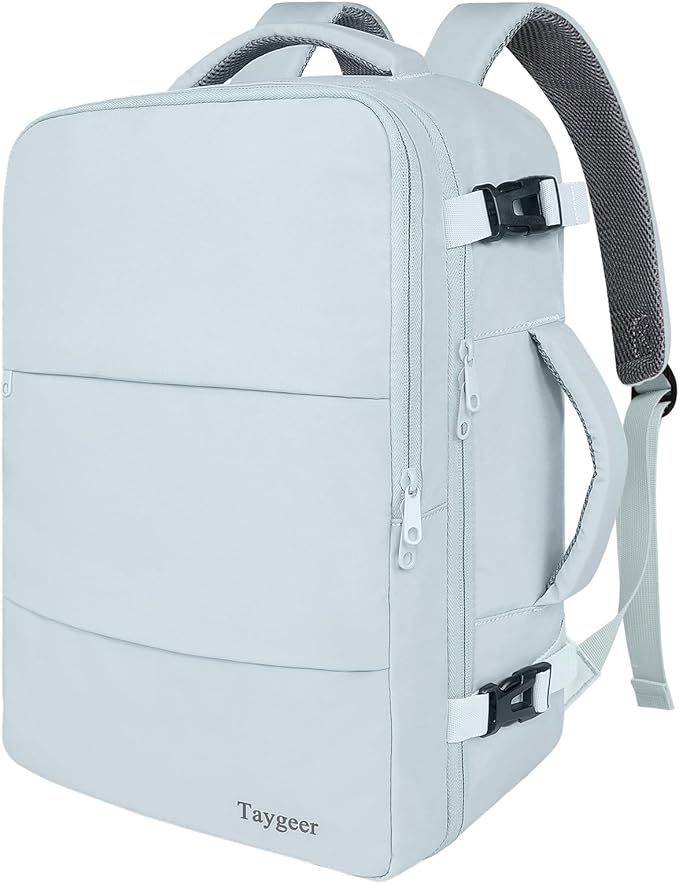 Taygeer Carry On Backpack, Underseat 35l Travel Backpack for Women | Airline Approved Personal Item Travel Bag With Shoe Compartment, Casual Daypack Gifts for Friend Hiking Outdoor Weekend,Blue by Taygeer