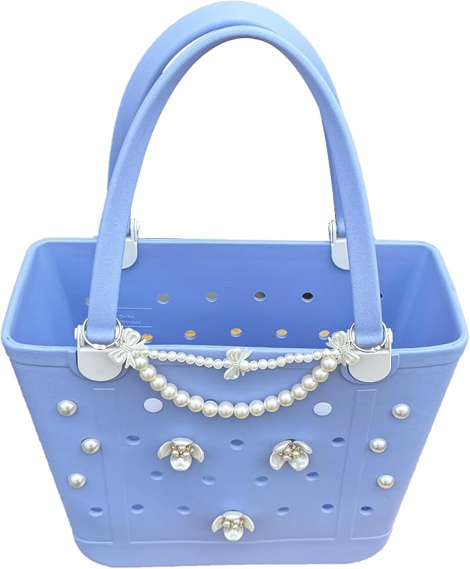 Rubber Beach Bag for Women, Waterproof Travel Tote Bags for Beach | Waterproof Sand-proof Tote Bags with Zipper Pocket, Durable Lightweigh Tote Bag for Outdoor - Image 5