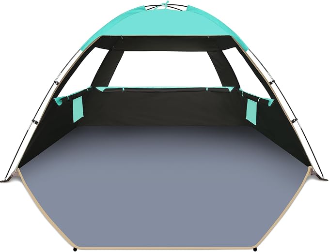 Gorich Beach Tent Sun Shelter for 3/4/6/8/10 Person with UPF 50＋ UV Protection, Lightweight & Easy Setup Beach Shade Canopy, Portable Beach Shade Tent Beach Cabana by Gorich