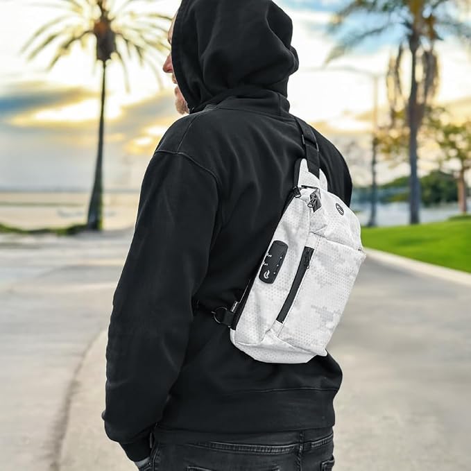 Skunk Eclipse Cross Body Backpack (Atomic White Digital Camo) - Image 8