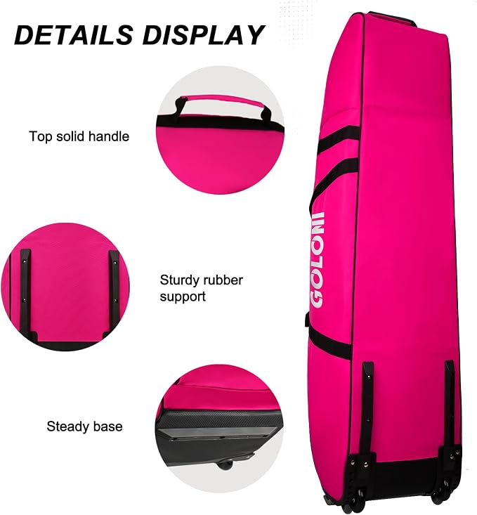 Goloni Golf Travel Bag with Wheels, Airline Golf Travel Case, Padded Rolling Golf Bag with Shoe Compartment - Image 4