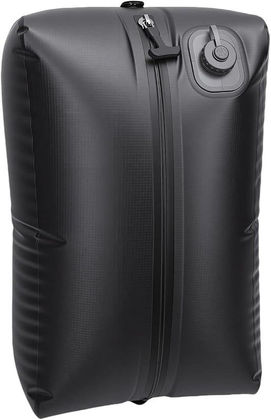 Reusable Travel Vacuum Bags, 20L Automatic Vacuum Compression Bag Built in Pump, Space Saver Seal Packing Cubes for Clothing for Carry On Suitcase and Backpack Luggage (Black Grid) by oreilet