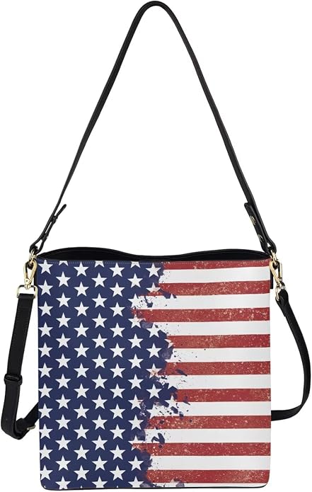 HUGS IDEA Boho Bags for Women Leather Handbag Shoulder Bucket Crossbody Purse - Image 4