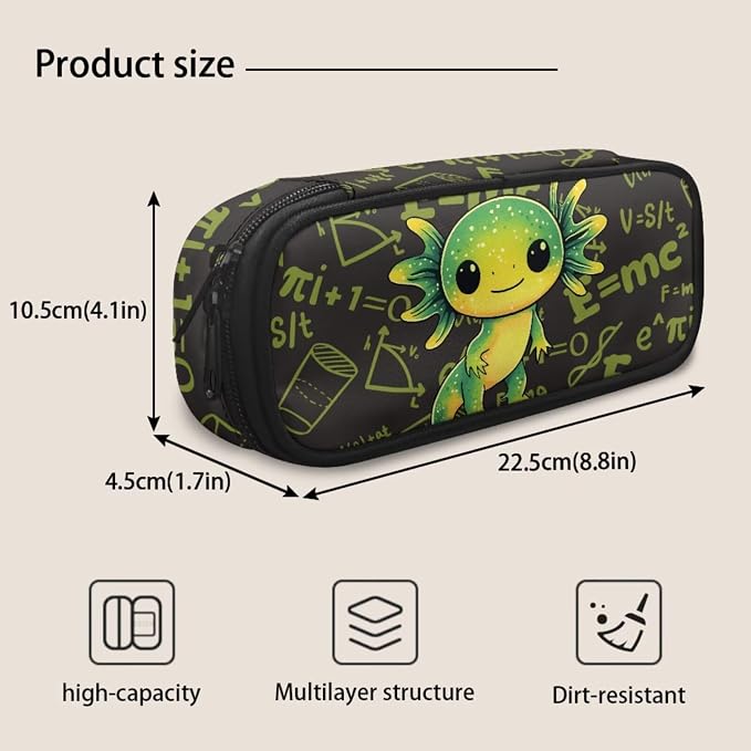 Axolotl Backpack for School Girls 6-8 Large Bookbag Set with Lunch Box Pencil Case Kids School Bag 3Pcs, School Backpack for Elementary, Kids Back to School Season Gifts - Image 7