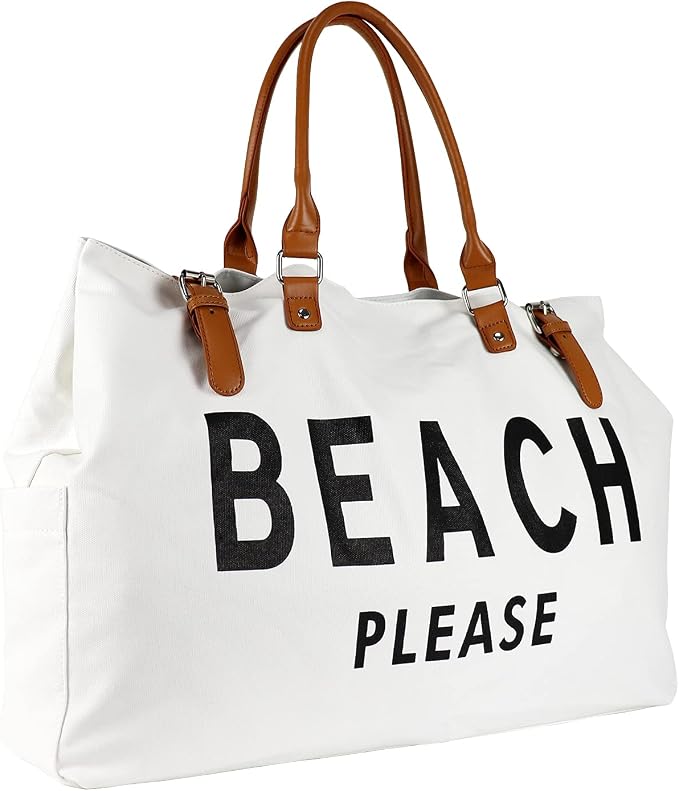 Lamyba Beach Tote Bag for Women Waterproof Sandproof - Image 4