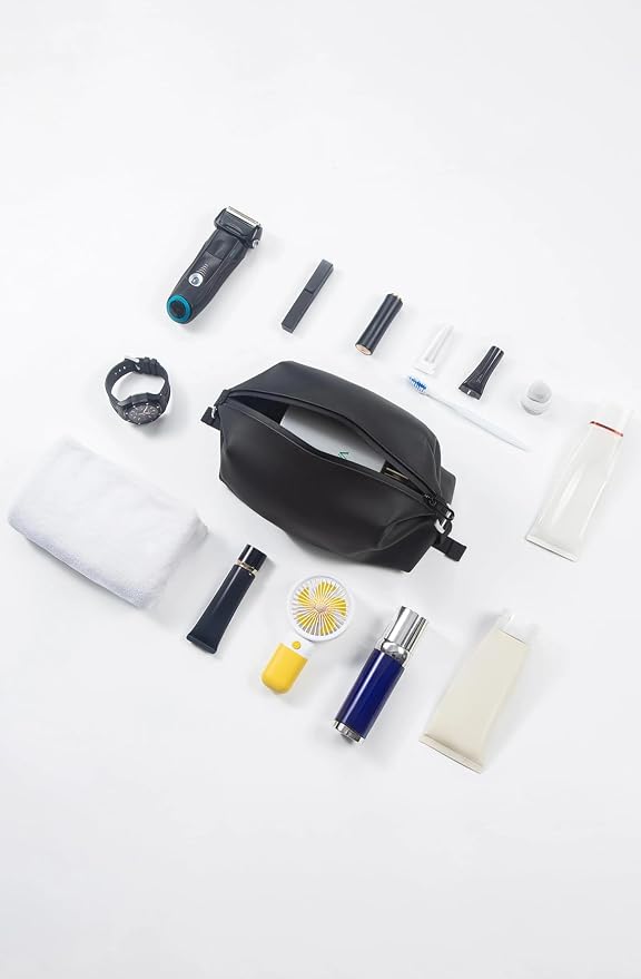 6"x 11" 6L Large Silicone Toiletry Bag,Waterproof Leakproof Foldable Travel Organizer,Dopp Kit Alternative for Men & Women,Black - Image 5