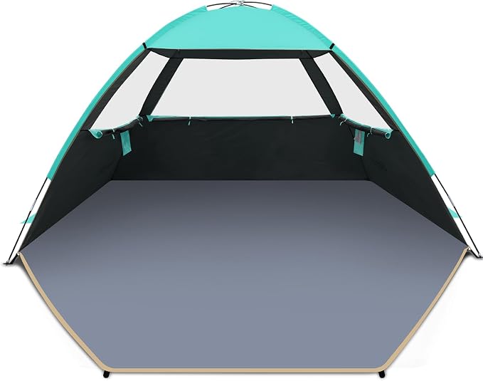 Gorich Beach Tent Sun Shelter for 3/4/6/8/10 Person with UPF 50＋ UV Protection, Lightweight & Easy Setup Beach Shade Canopy, Portable Beach Shade Tent Beach Cabana by Gorich