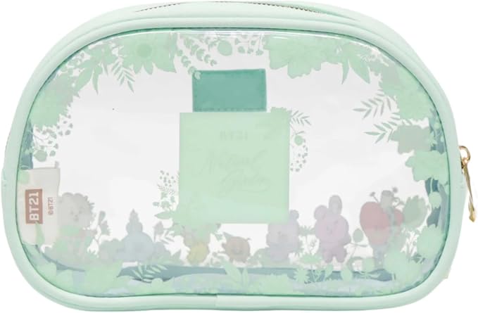 Impressions Vanity BT21 3-PC. Makeup Bag Set with Large, Medium, and Small Pouches, Makeup Organization with Inner Slip Pocket, Clear PVC Material, Travel Cosmetic Bag for Women's Daily Essentials - Image 4