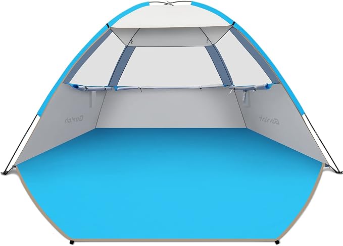 Gorich Beach Tent Sun Shelter for 3/4/6/8/10 Person with UPF 50＋ UV Protection, Lightweight & Easy Setup Beach Shade Canopy, Portable Beach Shade Tent Beach Cabana by Gorich