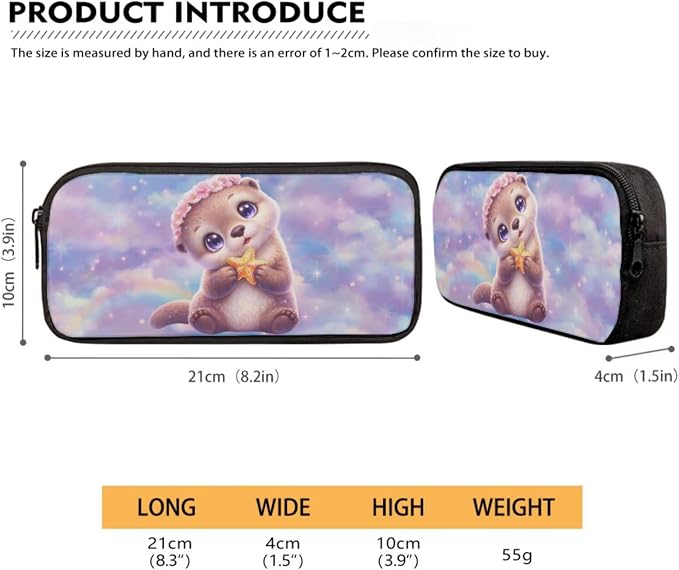 Forchrinse Girls Backpack with Lunch Box Cartoon Otter School Bag for Girls 6-8 and Lunch Bag Set Kawaii Back to School Backpacks 2nd Grade Bookbag Lunchbox Pencil Case - Image 6