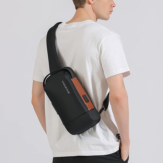 VGOAL Sling Crossbody Bag Anti-theft Chest Shoulder Backpack for Men Waterproof Minimalist Casual Daypack for Travel Gym - Image 5