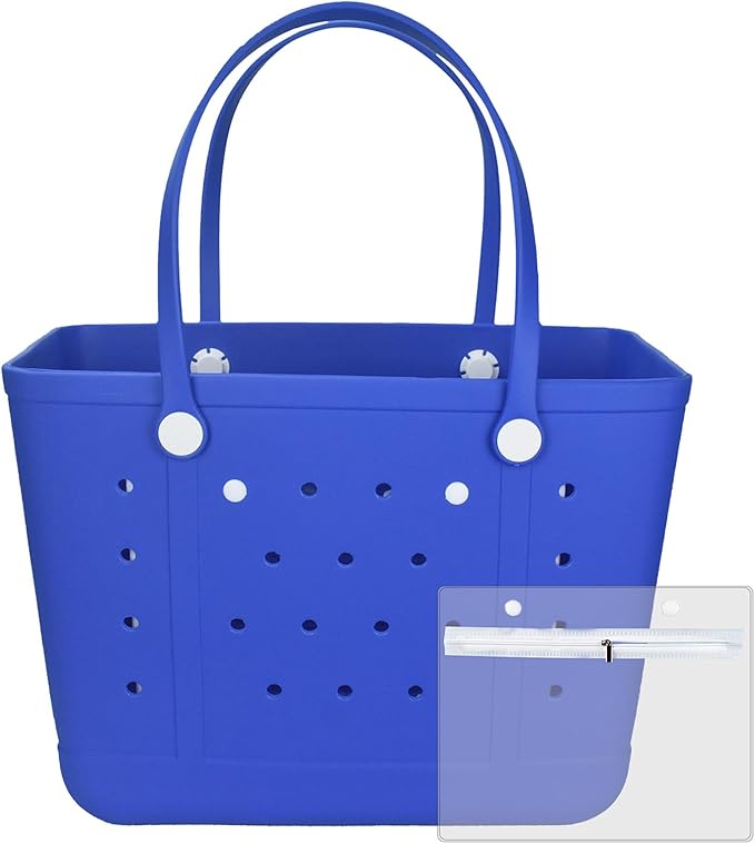 Juyeesm X Large Rubber Tote Bag for Boat, Beach, Pool-XL,18.9 * 13.8 * 8in | Oversized Rubber Beach Bags, Washable Beach Tote Bag, Durable Travel Bags for Work, Sport by Juyeesm