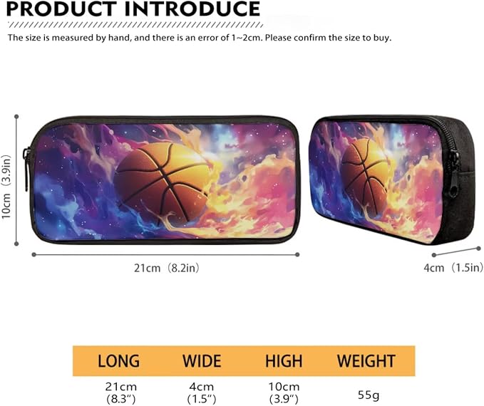 Galaxy Basketball Print 3Pcs School Bag Backpack Set for Teen Girls, Elementary Middle Kids Bookbag Durable Lightweight Knapsack with Lunch Box Pencil Case, Large School Bookbag Set - Image 5