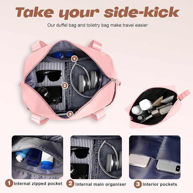 AnyZip Luggage Set 20 Inch Carry on Luggage PC ABS Hardshell Lightweight Suitcases for Travelling with 4 Universal Wheels TSA Lock Pink - Image 4