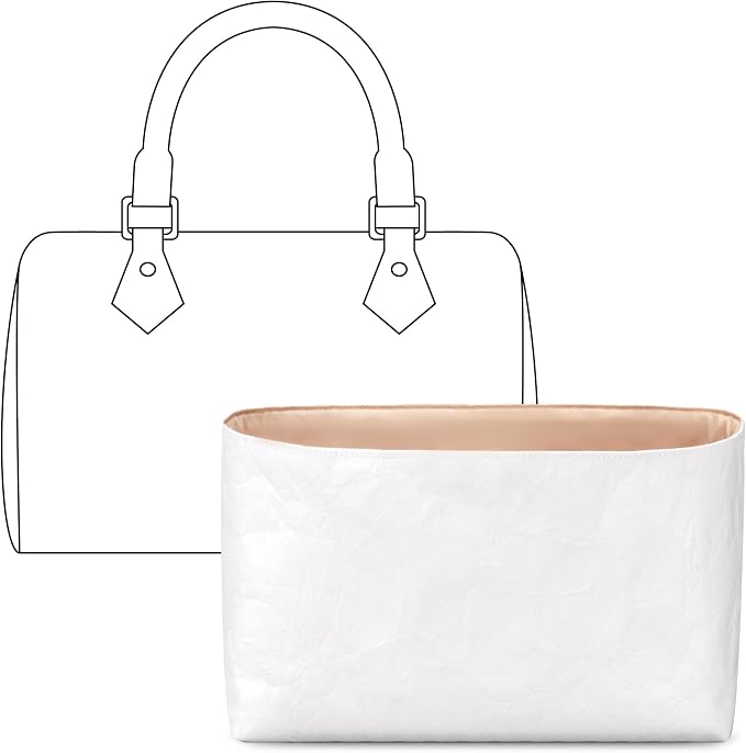 Lightweight Purse Organizer Compatible with LV Speedy 20 | Handcrafted DuPont™ Tyvek®,Handbag Organizer Insert,1:1 Custom Fit,Vanile,Perfect for Commuters, Travelers & Everyday Carry by FANJIProject