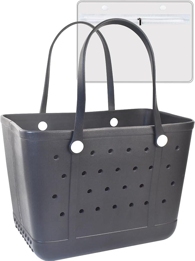 Beach Tote Bag for Women, Rubber Beach Bag Waterproof Sandproof, Extra Large EVA Tote Bag Boat Bag by Uwyriwooq