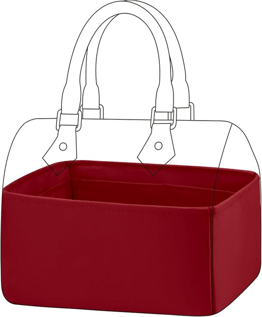 DGAZ Silk Purse Organizer Insert Fits LV Speedy 16/20/25/30/35/45 bags，Silky Smooth Bag Organizer，Luxury Handbag & Tote Shaper（Wine Red，SP30） by DGAZ