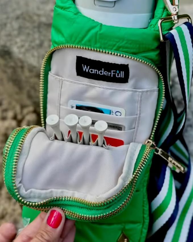 WanderFull® Original HydroBag®, Fits Up to 32 oz Water Bottle Holder with Strap, Gift for Women, Hands-Free Crossbody, Water Bottle Carrier Bag with Phone Pocket - Image 8