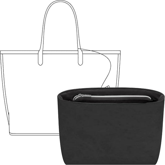 Handbag Organizer Insert for Anjou Mini Handbag,Custom Fit Inside Premium Lightweight Water Resistant Purse Insert with Zipper(Matte Black) by FANJIProject