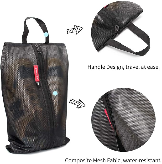 pack all Bundle | Water Resistant 2 Pcs Shoe Bag & 3 Pcs Zipper Pouch Set for Travel, Home, Outdoor - Image 5