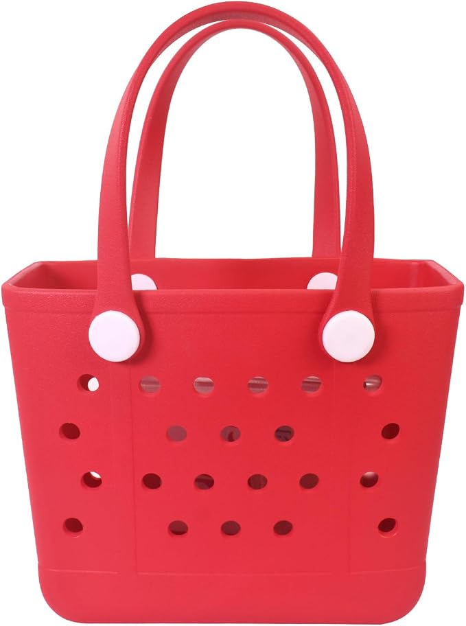 Lightweight Extra large Rubber Beach Bag Small mini Tote Bag for Gym Waterproof medium Open Handbag for Pool Sports by Addoklm