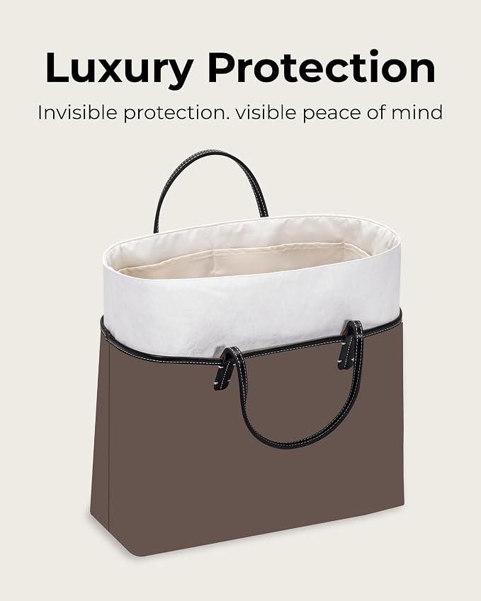 Lightweight Purse Organizer Compatible with Saint Louis GM | Handcrafted DuPont™ Tyvek®,Handbag Organizer Insert,1:1 Custom Fit,Craie,Designed for Minimalists, Office & Daily Commute - Image 5
