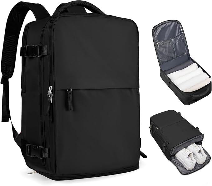 coofay Travel Backpack For Women Airline Approved Carry On Waterproof Sports Luggage Casual Daypack Small Hiking Backpack Black by coofay