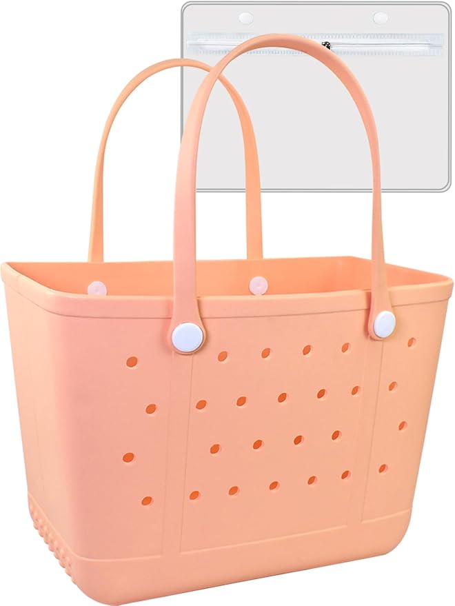 Beach Tote Bag for Women, Rubber Beach Bag Waterproof Sandproof, Extra Large EVA Tote Bag Boat Bag by Uwyriwooq