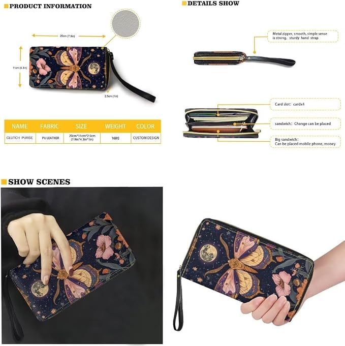 Women Purse Handbags Wallet Sets Leather Shoulder Tote Bag for Women,Top Handle Purse with Wrist Wallet Bag - Image 2