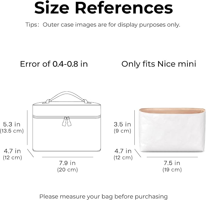 Lightweight Purse Organizer Compatible with LV Nice Mini | Handcrafted DuPont™ Tyvek®, Vanile Purse Handbag Organizer Insert, Precision 1:1 Custom Fit for Work, Travel & Daily Carry - Image 2
