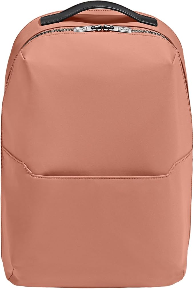 Away The Everywhere Zip Backpack - Personal Item Airline Approved Backpack with 16” Padded Laptop Sleeve, Water Bottle Pocket, Interior and Exterior Pockets - Fits Up to 16-Inch Laptops - Clay Pink by Unknown