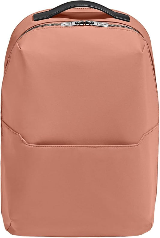 Away The Everywhere Zip Backpack - Personal Item Airline Approved Backpack with 16” Padded Laptop Sleeve, Water Bottle Pocket, Interior and Exterior Pockets - Fits Up to 16-Inch Laptops - Clay Pink by Unknown