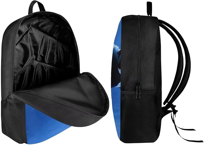 Kids Novelty Animal Backpack and Lunch Box for Boys Girls Student Lightweight 17 Inch School Blue Killer Whale Orca Backpack with Lunch Bag Pencil Case Kids Comfy Padded Large Bookbag - Image 3