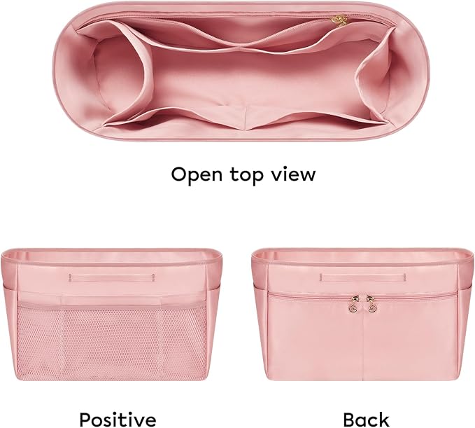 GIVLEFLY Purse Organizer Insert for Tote Bag, 11.81 Inch Satin Bag Organizer, Multi Pocket Handbag Organizer for Everyday Totes - Image 8