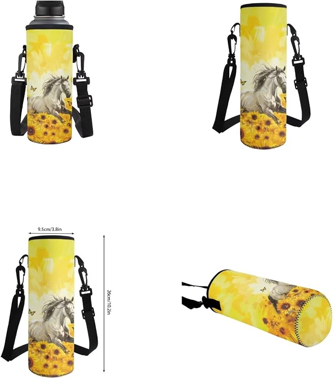 White Horse Backpack for Middle School Girls with Lunchbox Pencil Case, Lightweight School Book Bag for Kids Elementary Preschool Aesthetic Back to School Bookbag for Students - Image 6