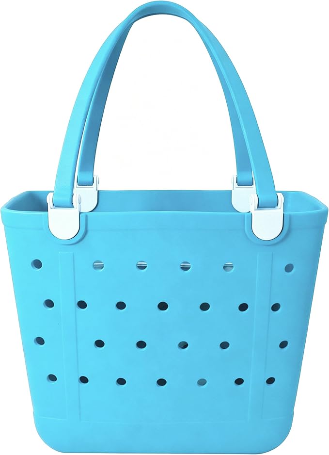 Lightweight Extra large Rubber Beach Bag Small mini Tote Bag for Gym Waterproof medium Open Handbag for Pool Sports by Addoklm