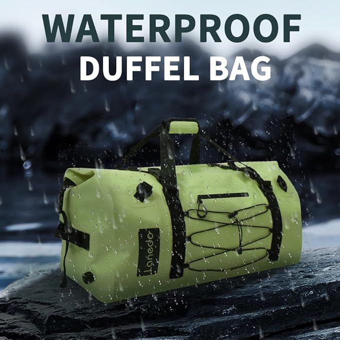 80L Dry Bag Large Waterproof Bag Roll-Top Heavy Duty Fishing Duffel Bag with Durable Straps & Handles for Kayaking Paddle boarding Boating Rafting Fishing - Image 3