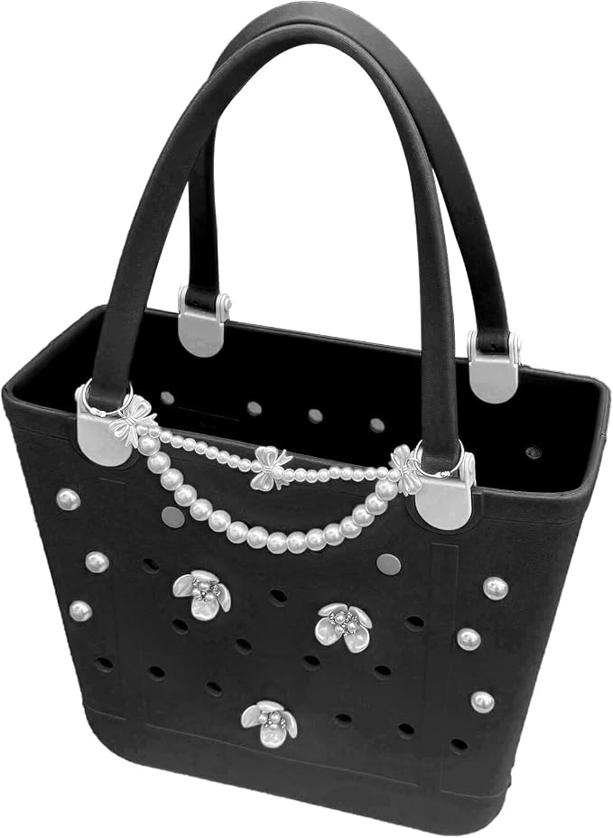 Rubber Beach Bag for Women, Waterproof Travel Tote Bags for Beach | Waterproof Sand-proof Tote Bags with Zipper Pocket, Durable Lightweigh Tote Bag for Outdoor by Unknown