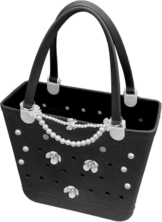 Rubber Beach Bag for Women, Waterproof Travel Tote Bags for Beach | Waterproof Sand-proof Tote Bags with Zipper Pocket, Durable Lightweigh Tote Bag for Outdoor by Unknown